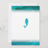 Mermaid Brautparty Invite Aquamarin Bachelorette Einladung (Rückseite)