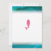 Mermaid Brautparty Invite Pink Bachelorette Einladung (Rückseite)