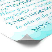 Mermaid Brautparty sagt nicht Bride Wedding Sign Poster (Ecke)