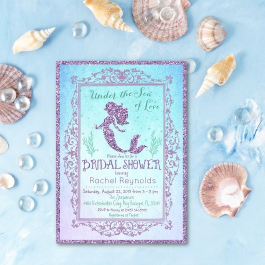 Mermaid Bridal Dusche Einladung