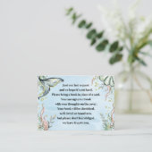 Mermaid bringen Sie ein Buch mit Babybettkarte Begleitkarte (Stehend Vorderseite)