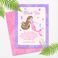 Mermaid Brown Hair Watercolor Babydusche