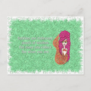 Mermaid Bubbles Postkarte