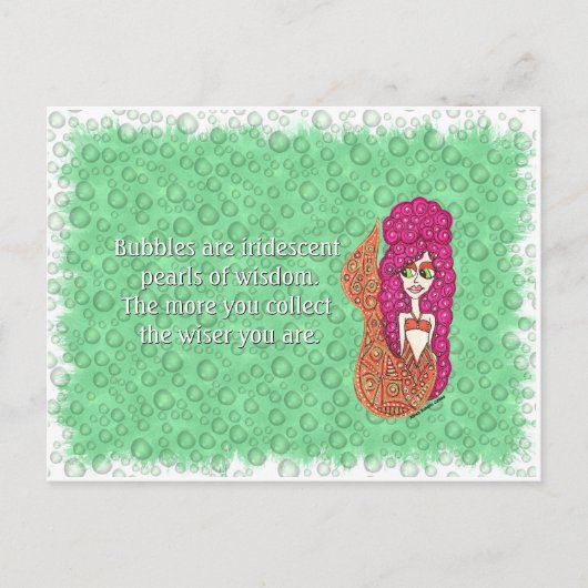 Mermaid Bubbles Postkarte (Vorderseite)