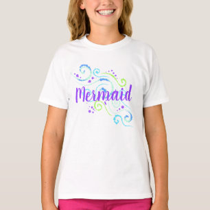 Mermaid Bubbly Wirbel Girl's T - Shirt