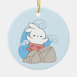 Mermaid Bunny Adventures Ein Abstecher in den Somm Keramik Ornament