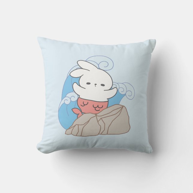 Mermaid Bunny Adventures Ein Abstecher in den Somm Kissen (Vorderseite)