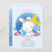 Mermaid Bunny Birthday Party Einladung (Vorne/Hinten)