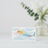 Mermaid Business Cards Visitenkarte (Stehend Vorderseite)