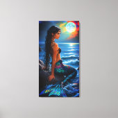 Mermaid by the Sea Canvas Wall Art Leinwanddruck (Vorderseite)