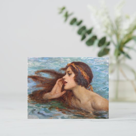 Mermaid Calling Postkarte (Stehend Vorderseite)