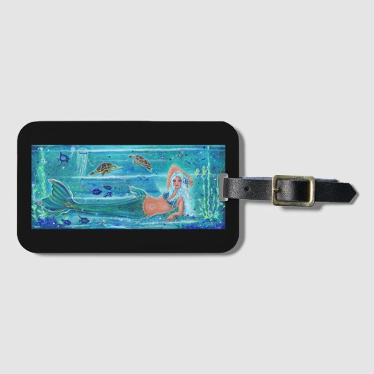 Mermaid Calypso art von Renee Lavoie Gepäckanhänger (Vorderseite (Horizontal))