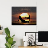 Mermaid Canvas Print von Julie Fain Poster (Heimbüro)