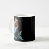 Mermaid Capybara Mercapybara Niedlich Meme Kaffeetasse (Vorderseite Links)