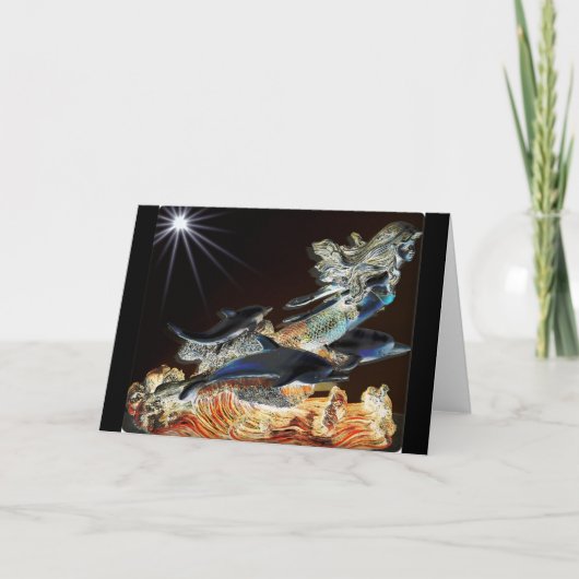 Mermaid Card Feiertagskarte (Vorderseite)