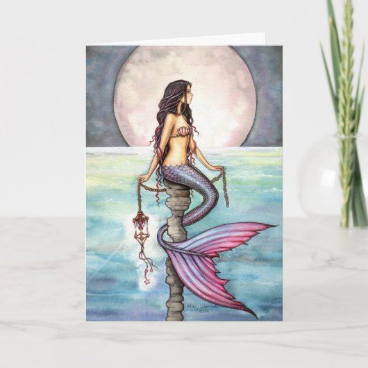 Mermaid Card Notecard von Molly Harrison Karte (Vorderseite)