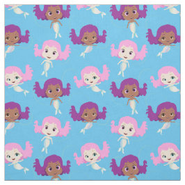 Mermaid Cartoon Pattern auf Blue Stoff