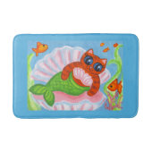 Mermaid Cat Bathroom Rug Badematte (Vorderseite)
