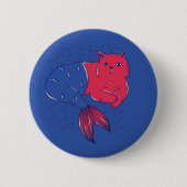 Mermaid Cat Button (Vorderseite)
