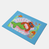 Mermaid Cat Doormat Rug  Fußmatte (Schrägansicht)