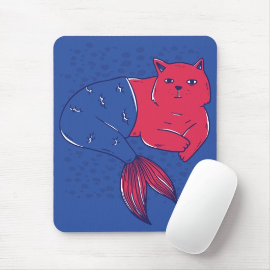 Mermaid Cat Mousepad (Mit Mouse)