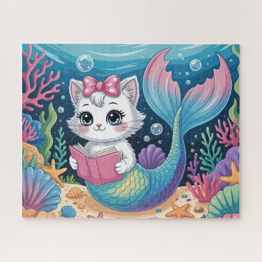Mermaid Cat Puzzle (Horizontal)