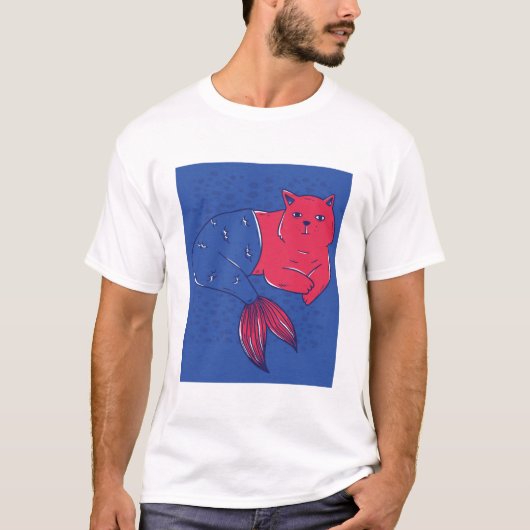 Mermaid Cat T-Shirt (Vorderseite)