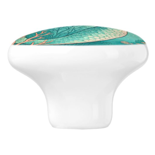 Mermaid ceramic drawer knobs keramikknauf (Seitenansicht)