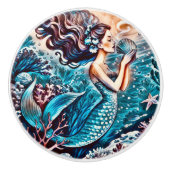Mermaid ceramic drawer knobs keramikknauf (Vorderseite)