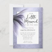 Mermaid Chic | Dusty Lavender Lila Babydusche Einladung (Vorderseite)