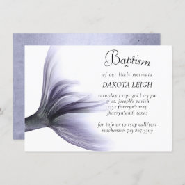 Mermaid Chic | Dusty Lavender Lila Christening Einladung
