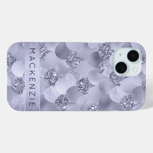 Mermaid Chic Scales | Dusty Lavender Lila Custom Case-Mate iPhone Hülle (Rückseite (Horizontal))