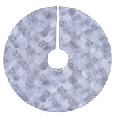 Mermaid Chic Scales | Dusty Lavender Lila Luster Polyester Weihnachtsbaumdecke (Vorderseite)