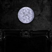 Mermaid Chic Scales | Dusty Lavender Lila Luster Runde Wanduhr