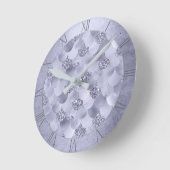 Mermaid Chic Scales | Dusty Lavender Lila Luster Runde Wanduhr (Winkel)