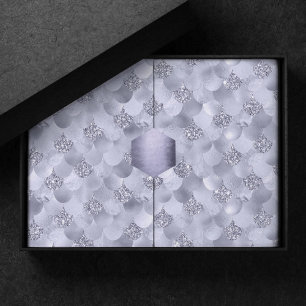 Mermaid Chic Scales Dusty Lavender Lila Luster Seidenpapier