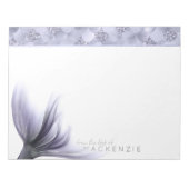 Mermaid Chic Schwanz | Dusty Lavender Lila Custom Notizblock (Vorderseite)