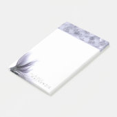 Mermaid Chic Schwanz | Dusty Lavender Lila Custom Post-it Klebezettel (angewinkelt)