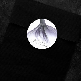 Mermaid Chic Schwanz | Dusty Lavender Lila Custom Runder Aufkleber