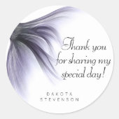 Mermaid Chic Schwanz | Lavender Lila Vielen Dank Runder Aufkleber (Vorderseite)