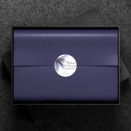 Mermaid Chic Schwanz | Lavender Lila Vielen Dank Runder Aufkleber