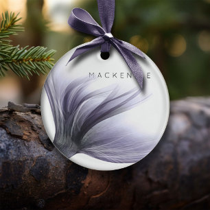 Mermaid Chic Tail Dusty Lavender Purple Custom Keramik Ornament