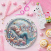 Mermaid Christening Pappteller (Party)