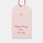 Mermaid Christmas Blues Pink Personalisiert Geschenkanhänger (Rückseite)