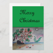 Mermaid Christmas Card Einladung (Vorne/Hinten)