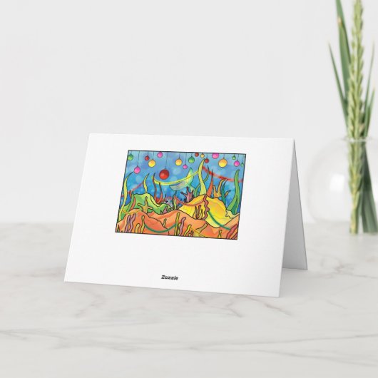 Mermaid christmas card feiertagskarte (Rückseite)