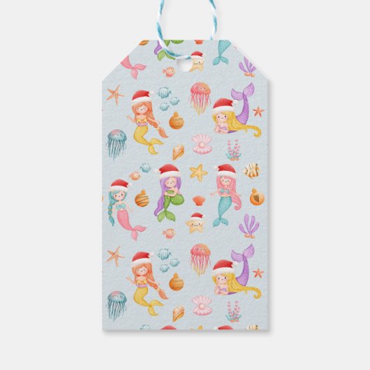 Mermaid Christmas Geschenkanhänger (Rückseite)