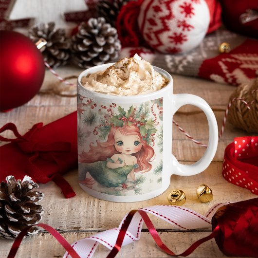 Mermaid Christmas Kaffeetasse