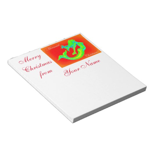 Mermaid Christmas Notizblock (angewinkelt)