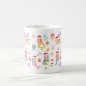 Mermaid Christmas Pattern Kaffeetasse (Mittel)